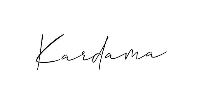 How to make Kardama name signature. Use Allison_Script style for creating short signs online. This is the latest handwritten sign. Kardama signature style 2 images and pictures png