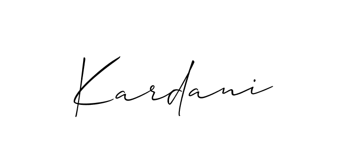 The best way (Allison_Script) to make a short signature is to pick only two or three words in your name. The name Kardani include a total of six letters. For converting this name. Kardani signature style 2 images and pictures png