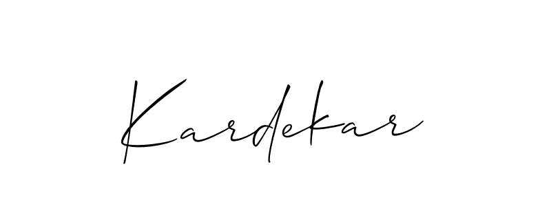 How to make Kardekar name signature. Use Allison_Script style for creating short signs online. This is the latest handwritten sign. Kardekar signature style 2 images and pictures png