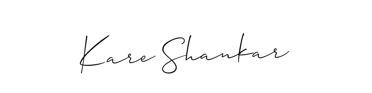 Make a beautiful signature design for name Kare Shankar. With this signature (Allison_Script) style, you can create a handwritten signature for free. Kare Shankar signature style 2 images and pictures png