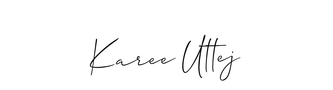 Create a beautiful signature design for name Karee Uttej. With this signature (Allison_Script) fonts, you can make a handwritten signature for free. Karee Uttej signature style 2 images and pictures png