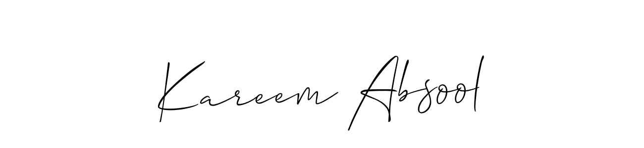 if you are searching for the best signature style for your name Kareem Absool. so please give up your signature search. here we have designed multiple signature styles  using Allison_Script. Kareem Absool signature style 2 images and pictures png