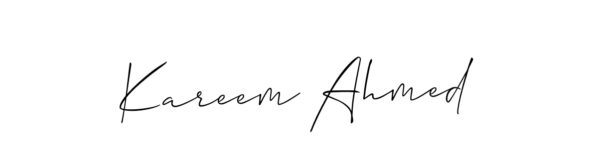 Similarly Allison_Script is the best handwritten signature design. Signature creator online .You can use it as an online autograph creator for name Kareem Ahmed. Kareem Ahmed signature style 2 images and pictures png