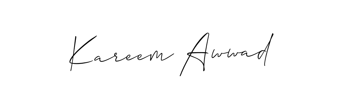 This is the best signature style for the Kareem Awwad name. Also you like these signature font (Allison_Script). Mix name signature. Kareem Awwad signature style 2 images and pictures png