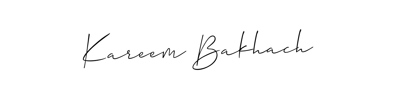 You can use this online signature creator to create a handwritten signature for the name Kareem Bakhach. This is the best online autograph maker. Kareem Bakhach signature style 2 images and pictures png