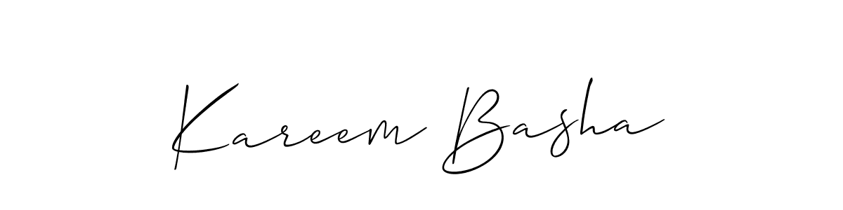 Make a beautiful signature design for name Kareem Basha. With this signature (Allison_Script) style, you can create a handwritten signature for free. Kareem Basha signature style 2 images and pictures png