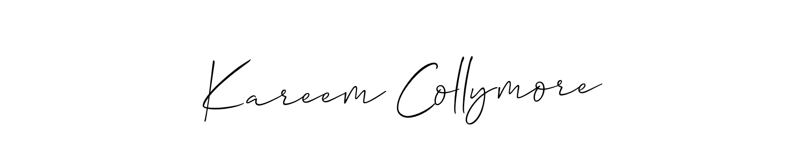 You should practise on your own different ways (Allison_Script) to write your name (Kareem Collymore) in signature. don't let someone else do it for you. Kareem Collymore signature style 2 images and pictures png