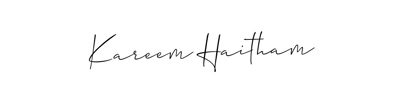 Also You can easily find your signature by using the search form. We will create Kareem Haitham name handwritten signature images for you free of cost using Allison_Script sign style. Kareem Haitham signature style 2 images and pictures png