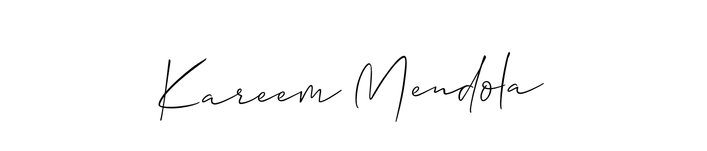 Also You can easily find your signature by using the search form. We will create Kareem Mendola name handwritten signature images for you free of cost using Allison_Script sign style. Kareem Mendola signature style 2 images and pictures png