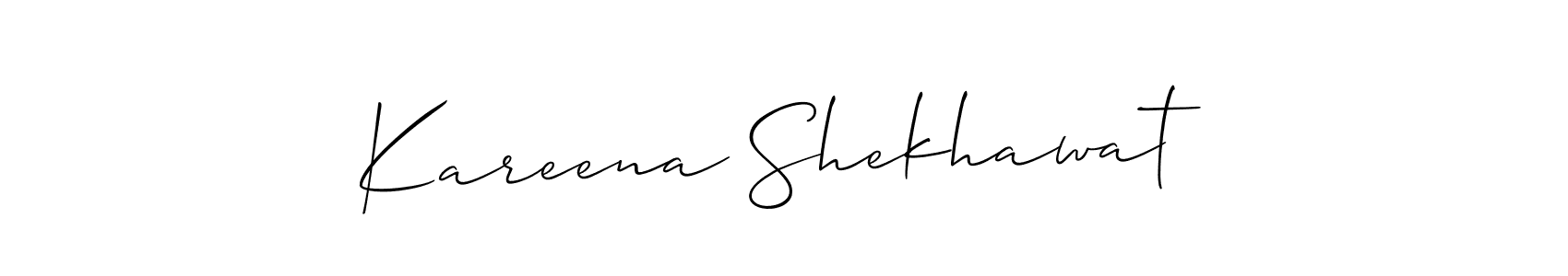 How to make Kareena Shekhawat signature? Allison_Script is a professional autograph style. Create handwritten signature for Kareena Shekhawat name. Kareena Shekhawat signature style 2 images and pictures png