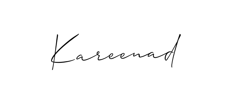How to make Kareenad name signature. Use Allison_Script style for creating short signs online. This is the latest handwritten sign. Kareenad signature style 2 images and pictures png