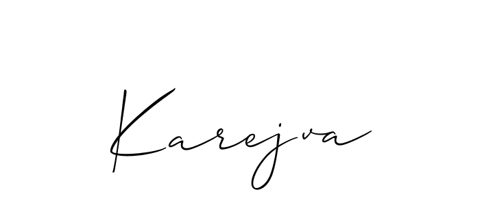 Karejva stylish signature style. Best Handwritten Sign (Allison_Script) for my name. Handwritten Signature Collection Ideas for my name Karejva. Karejva signature style 2 images and pictures png