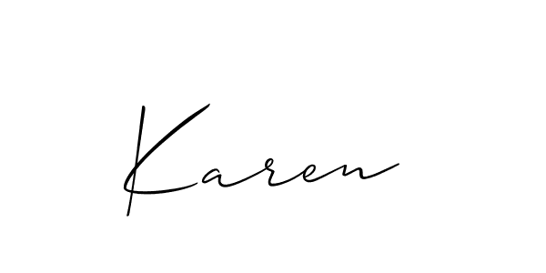 See photos of Karen  official signature by Spectra . Check more albums & portfolios. Read reviews & check more about Allison_Script font. Karen  signature style 2 images and pictures png