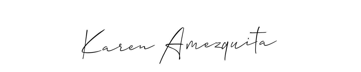 Create a beautiful signature design for name Karen Amezquita. With this signature (Allison_Script) fonts, you can make a handwritten signature for free. Karen Amezquita signature style 2 images and pictures png