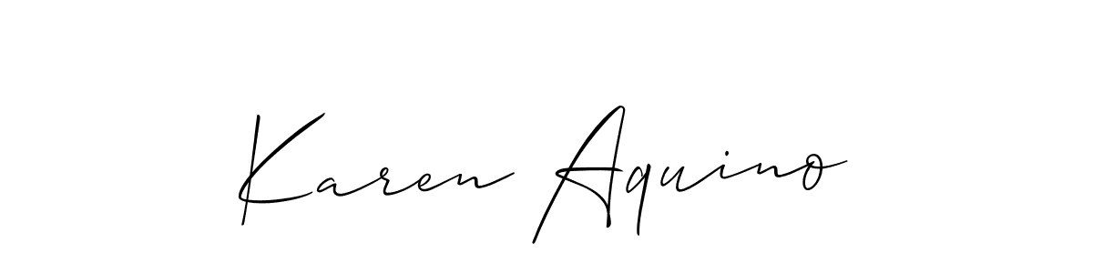 Check out images of Autograph of Karen Aquino name. Actor Karen Aquino Signature Style. Allison_Script is a professional sign style online. Karen Aquino signature style 2 images and pictures png