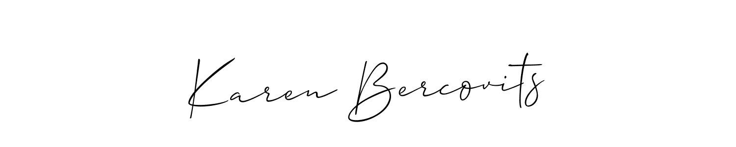 Check out images of Autograph of Karen Bercovits name. Actor Karen Bercovits Signature Style. Allison_Script is a professional sign style online. Karen Bercovits signature style 2 images and pictures png