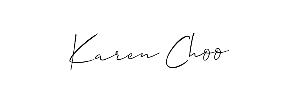 Also we have Karen Choo name is the best signature style. Create professional handwritten signature collection using Allison_Script autograph style. Karen Choo signature style 2 images and pictures png