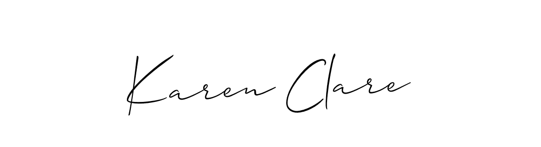 Make a short Karen Clare signature style. Manage your documents anywhere anytime using Allison_Script. Create and add eSignatures, submit forms, share and send files easily. Karen Clare signature style 2 images and pictures png