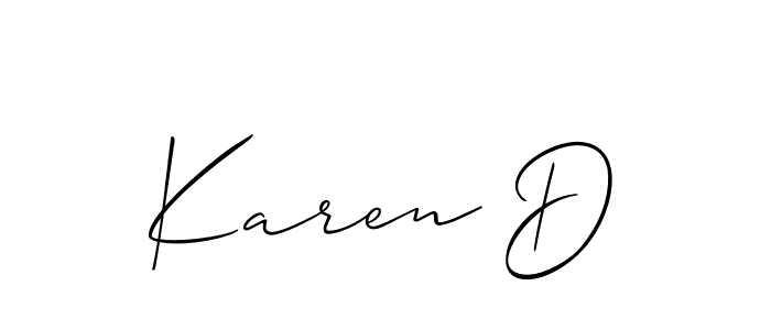 Make a short Karen D signature style. Manage your documents anywhere anytime using Allison_Script. Create and add eSignatures, submit forms, share and send files easily. Karen D signature style 2 images and pictures png