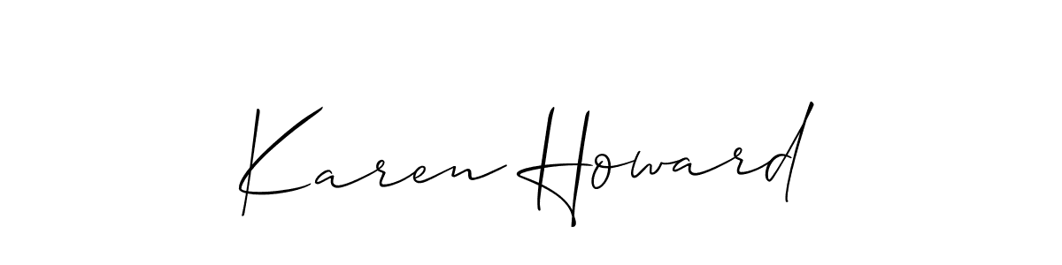 Similarly Allison_Script is the best handwritten signature design. Signature creator online .You can use it as an online autograph creator for name Karen Howard. Karen Howard signature style 2 images and pictures png