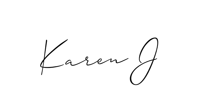 Best and Professional Signature Style for Karen J. Allison_Script Best Signature Style Collection. Karen J signature style 2 images and pictures png