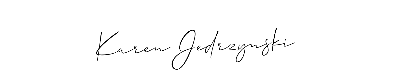 Best and Professional Signature Style for Karen Jedrzynski. Allison_Script Best Signature Style Collection. Karen Jedrzynski signature style 2 images and pictures png