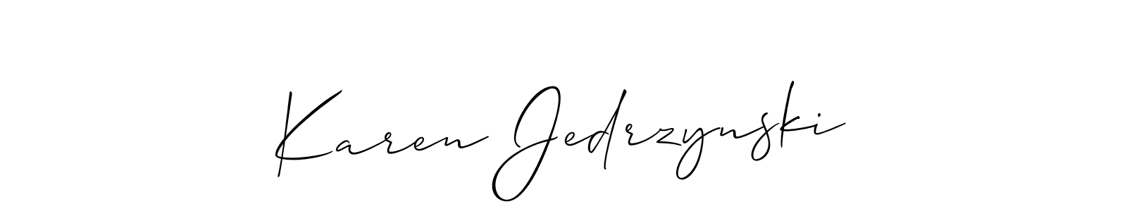 Check out images of Autograph of Karen Jedrzynski name. Actor Karen Jedrzynski Signature Style. Allison_Script is a professional sign style online. Karen Jedrzynski signature style 2 images and pictures png