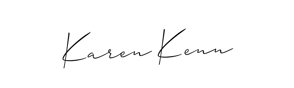 You should practise on your own different ways (Allison_Script) to write your name (Karen Kenn) in signature. don't let someone else do it for you. Karen Kenn signature style 2 images and pictures png