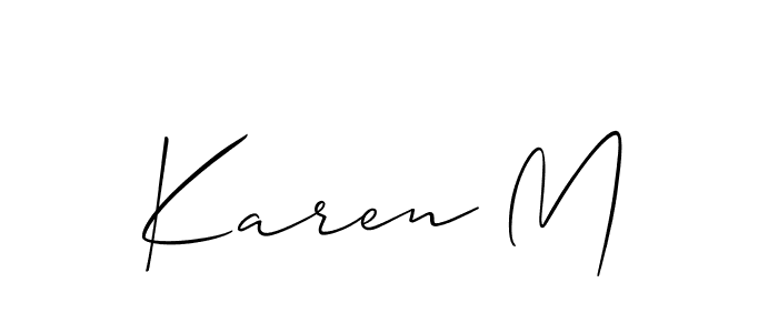 Make a beautiful signature design for name Karen M. Use this online signature maker to create a handwritten signature for free. Karen M signature style 2 images and pictures png