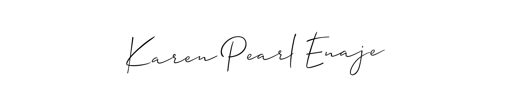 Design your own signature with our free online signature maker. With this signature software, you can create a handwritten (Allison_Script) signature for name Karen Pearl Enaje. Karen Pearl Enaje signature style 2 images and pictures png