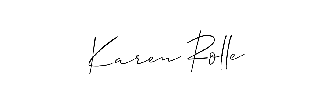 if you are searching for the best signature style for your name Karen Rolle. so please give up your signature search. here we have designed multiple signature styles  using Allison_Script. Karen Rolle signature style 2 images and pictures png