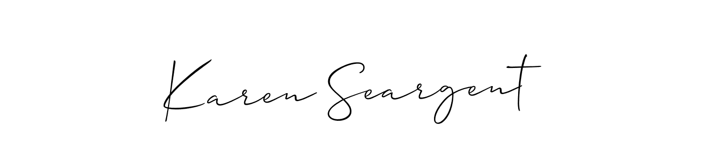 Best and Professional Signature Style for Karen Seargent. Allison_Script Best Signature Style Collection. Karen Seargent signature style 2 images and pictures png
