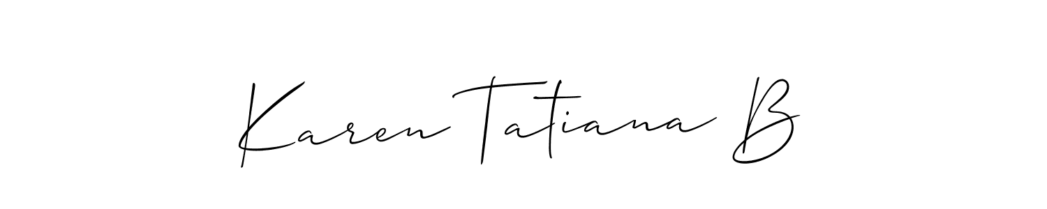 Make a beautiful signature design for name Karen Tatiana B. Use this online signature maker to create a handwritten signature for free. Karen Tatiana B signature style 2 images and pictures png