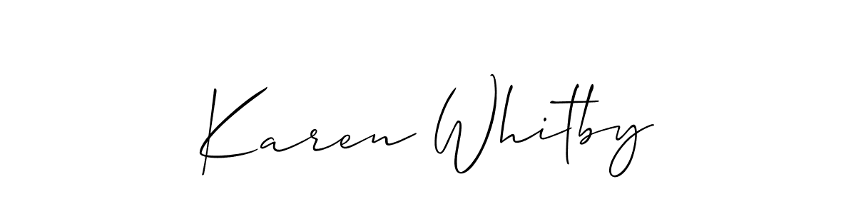 This is the best signature style for the Karen Whitby name. Also you like these signature font (Allison_Script). Mix name signature. Karen Whitby signature style 2 images and pictures png