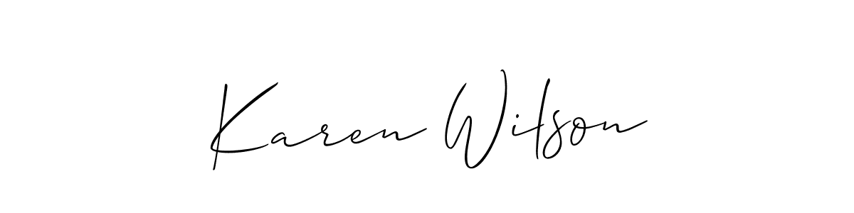 Also we have Karen Wilson name is the best signature style. Create professional handwritten signature collection using Allison_Script autograph style. Karen Wilson signature style 2 images and pictures png