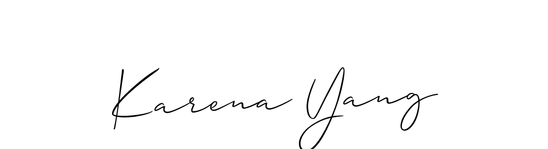 Best and Professional Signature Style for Karena Yang. Allison_Script Best Signature Style Collection. Karena Yang signature style 2 images and pictures png