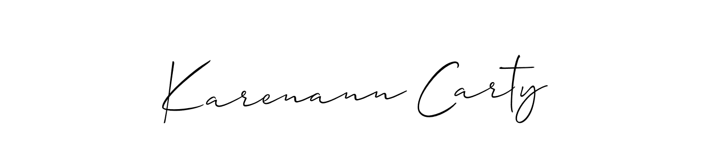 How to make Karenann Carty signature? Allison_Script is a professional autograph style. Create handwritten signature for Karenann Carty name. Karenann Carty signature style 2 images and pictures png
