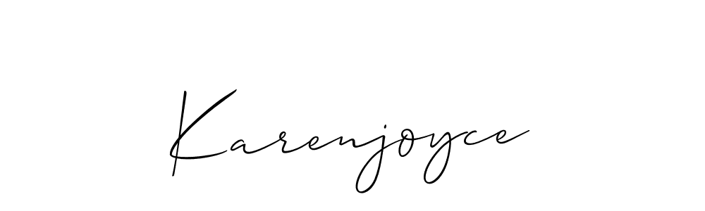 You should practise on your own different ways (Allison_Script) to write your name (Karenjoyce) in signature. don't let someone else do it for you. Karenjoyce signature style 2 images and pictures png