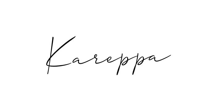 How to make Kareppa name signature. Use Allison_Script style for creating short signs online. This is the latest handwritten sign. Kareppa signature style 2 images and pictures png