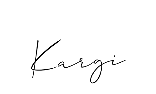 Create a beautiful signature design for name Kargi. With this signature (Allison_Script) fonts, you can make a handwritten signature for free. Kargi signature style 2 images and pictures png