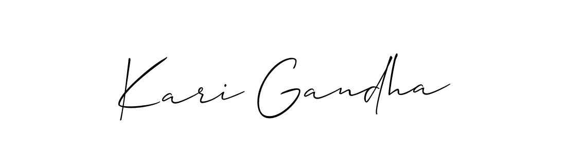 How to Draw Kari Gandha signature style? Allison_Script is a latest design signature styles for name Kari Gandha. Kari Gandha signature style 2 images and pictures png