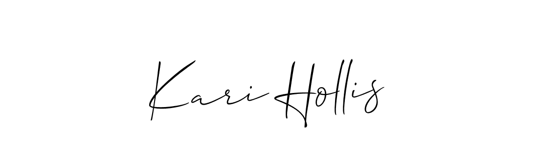 How to make Kari Hollis name signature. Use Allison_Script style for creating short signs online. This is the latest handwritten sign. Kari Hollis signature style 2 images and pictures png