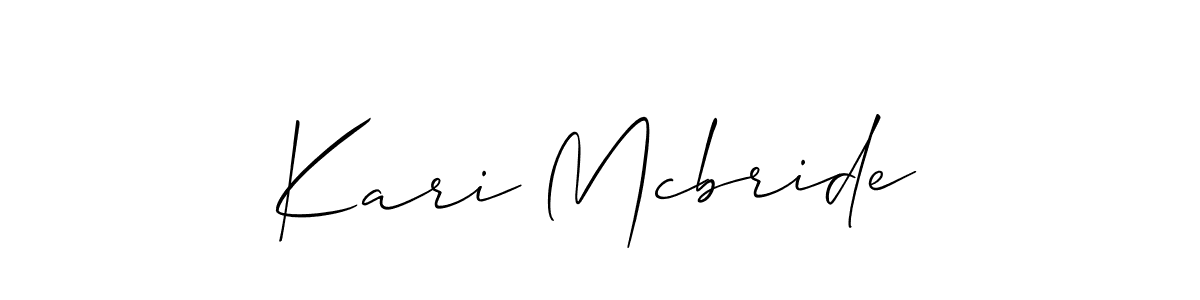 if you are searching for the best signature style for your name Kari Mcbride. so please give up your signature search. here we have designed multiple signature styles  using Allison_Script. Kari Mcbride signature style 2 images and pictures png