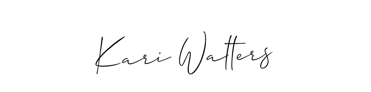 Make a beautiful signature design for name Kari Walters. Use this online signature maker to create a handwritten signature for free. Kari Walters signature style 2 images and pictures png