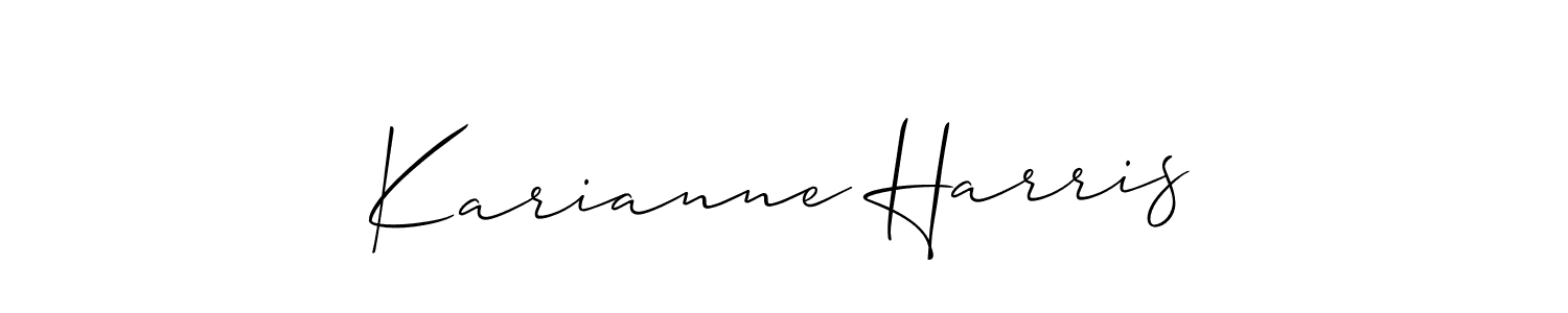 Create a beautiful signature design for name Karianne Harris. With this signature (Allison_Script) fonts, you can make a handwritten signature for free. Karianne Harris signature style 2 images and pictures png