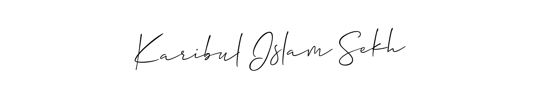 You should practise on your own different ways (Allison_Script) to write your name (Karibul Islam Sekh) in signature. don't let someone else do it for you. Karibul Islam Sekh signature style 2 images and pictures png