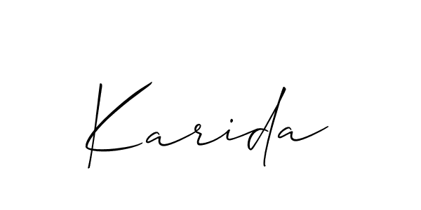 Once you've used our free online signature maker to create your best signature Allison_Script style, it's time to enjoy all of the benefits that Karida name signing documents. Karida signature style 2 images and pictures png