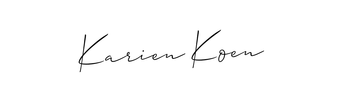 Once you've used our free online signature maker to create your best signature Allison_Script style, it's time to enjoy all of the benefits that Karien Koen name signing documents. Karien Koen signature style 2 images and pictures png