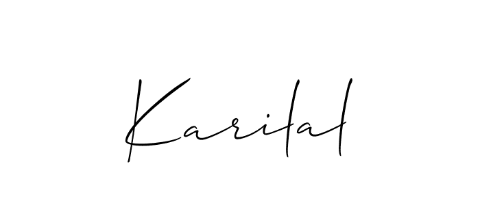 This is the best signature style for the Karilal name. Also you like these signature font (Allison_Script). Mix name signature. Karilal signature style 2 images and pictures png
