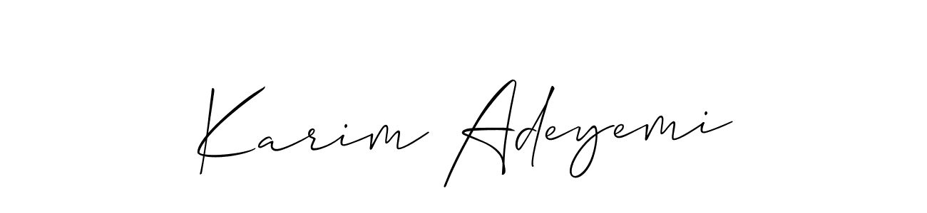Also You can easily find your signature by using the search form. We will create Karim Adeyemi name handwritten signature images for you free of cost using Allison_Script sign style. Karim Adeyemi signature style 2 images and pictures png
